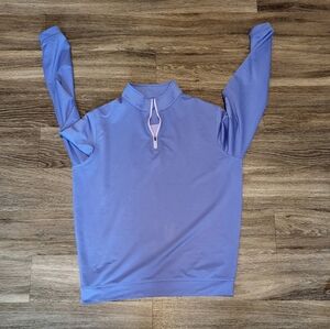 Peter Millar Lavender Quarter-Zip Sweatshirt